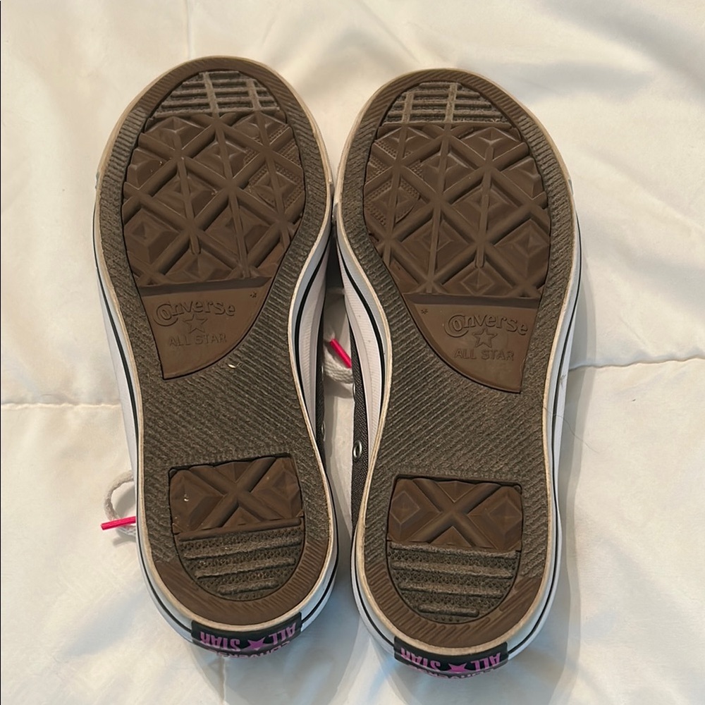 Converse Women’s Gray and Pink Sneakers - Picture 4 of 8
